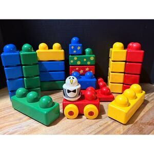 Vintage Lego Duplo Primo 45 blocks set #2 variety of sizes & colors stack build